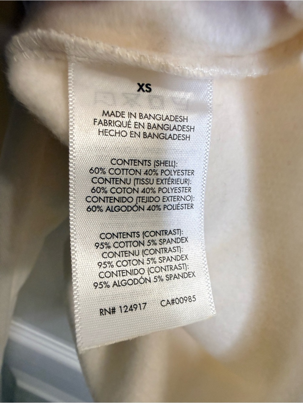 WeWoreWhat Cream Cropped Raw-Hem Crewneck Sweatshirt. NWT/XS - Picture 7 of 7